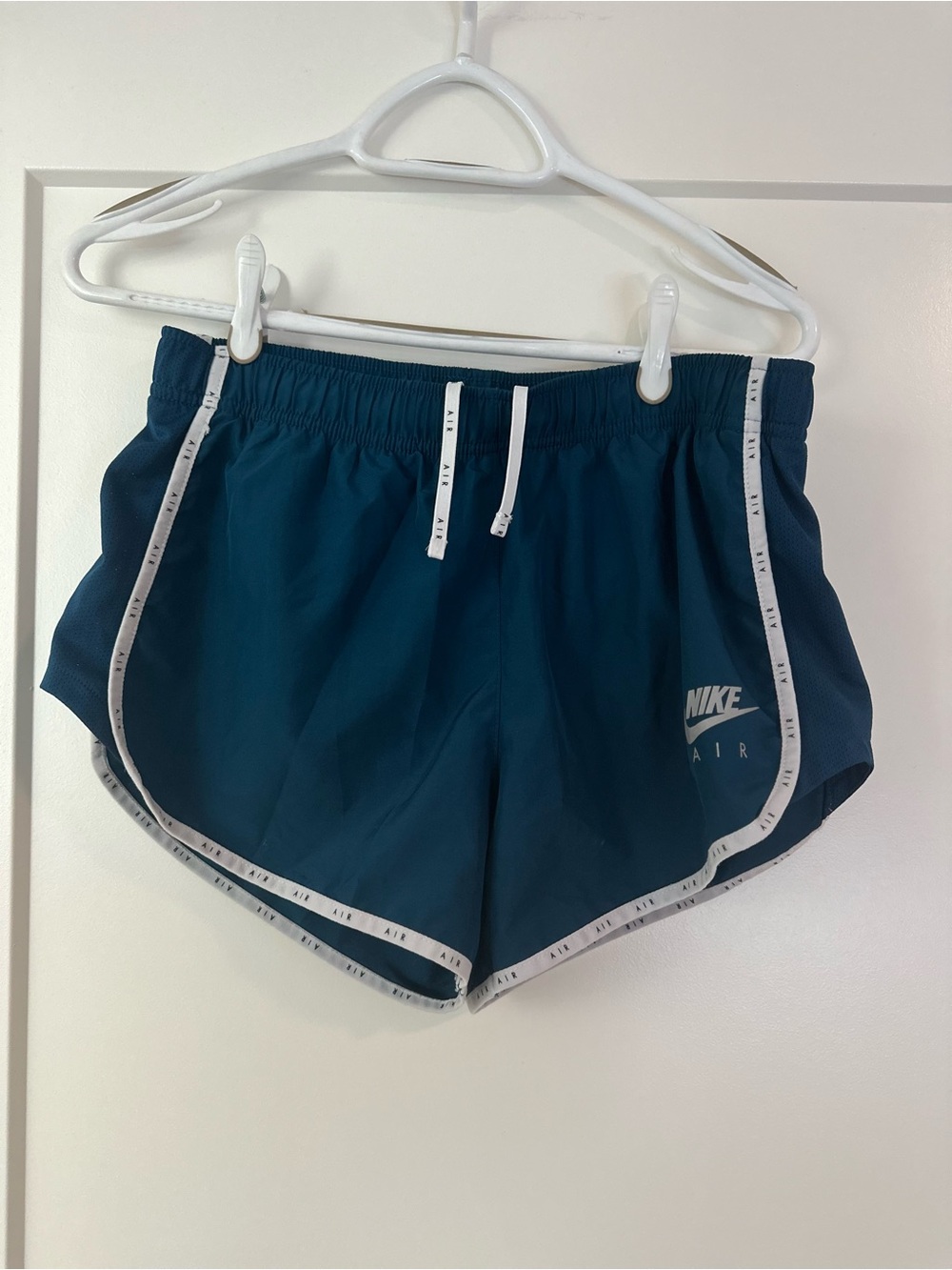 Nike Air Deep Teal Running Shorts with White Trim